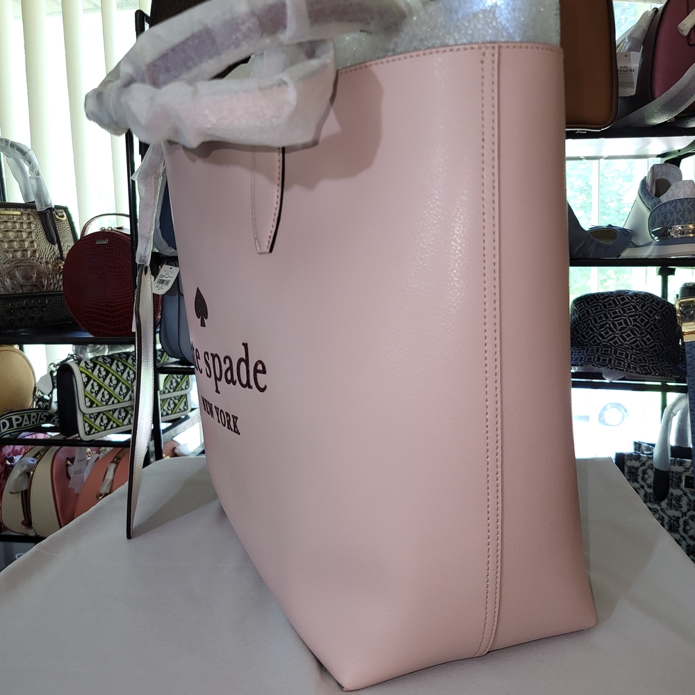 Kate Spade Glitter On Tote + Detachable Wristlet  / Rose Smoke - Picture 5 of 9